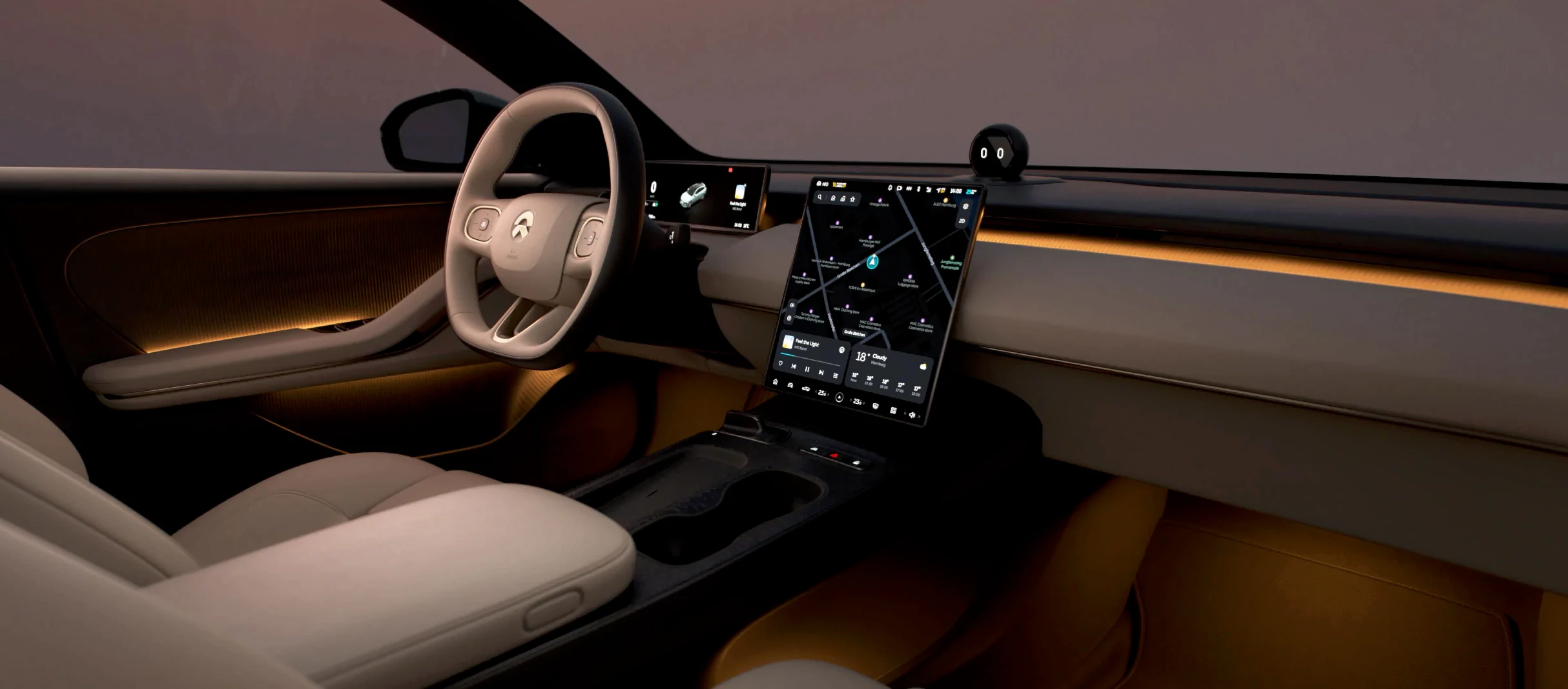 NIO ET5T Interior space and touchscreen