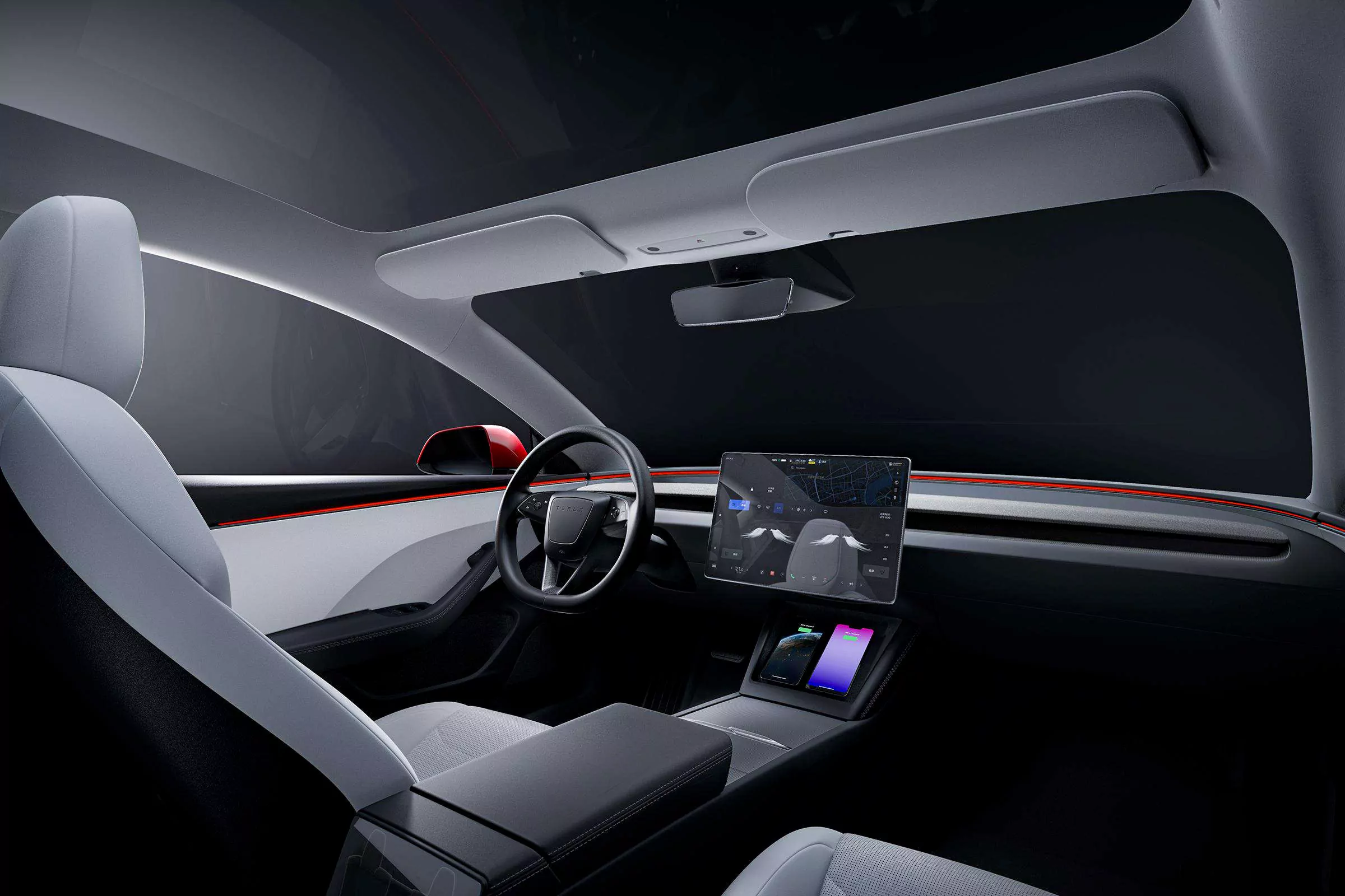 Tesla model 3 cockpit centre screen