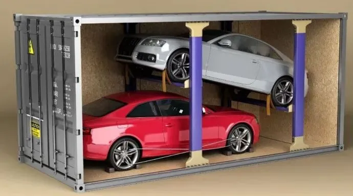 20 feet per container for two cars