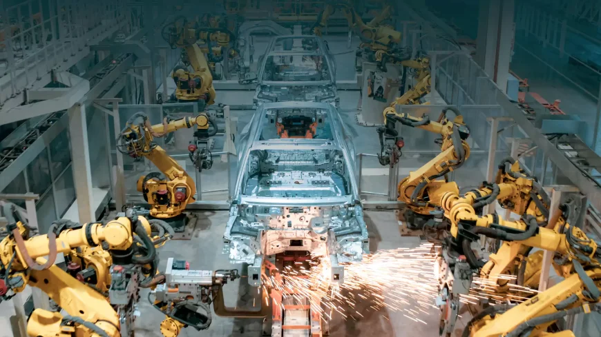 Automated automobile production factory