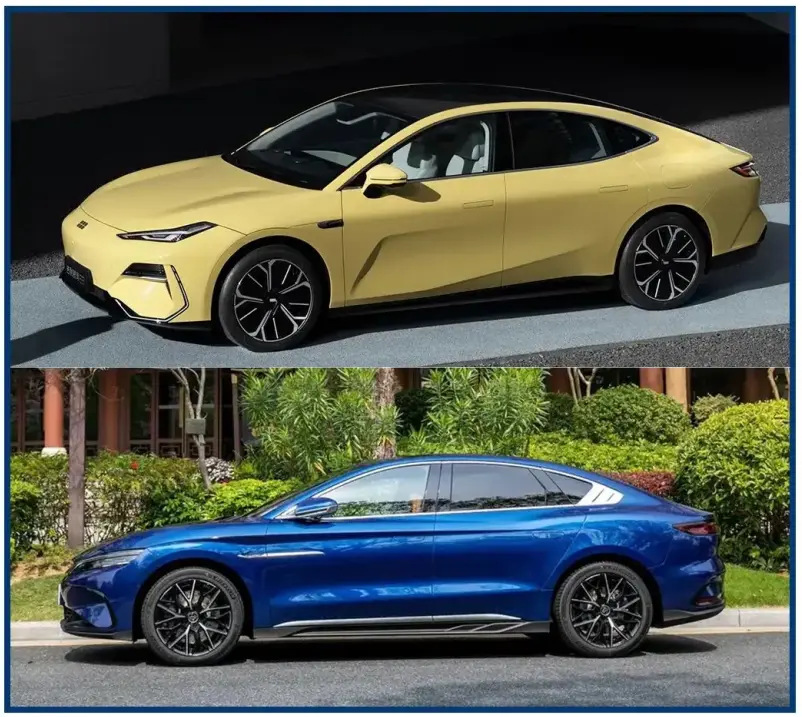 Geely and BYD cars