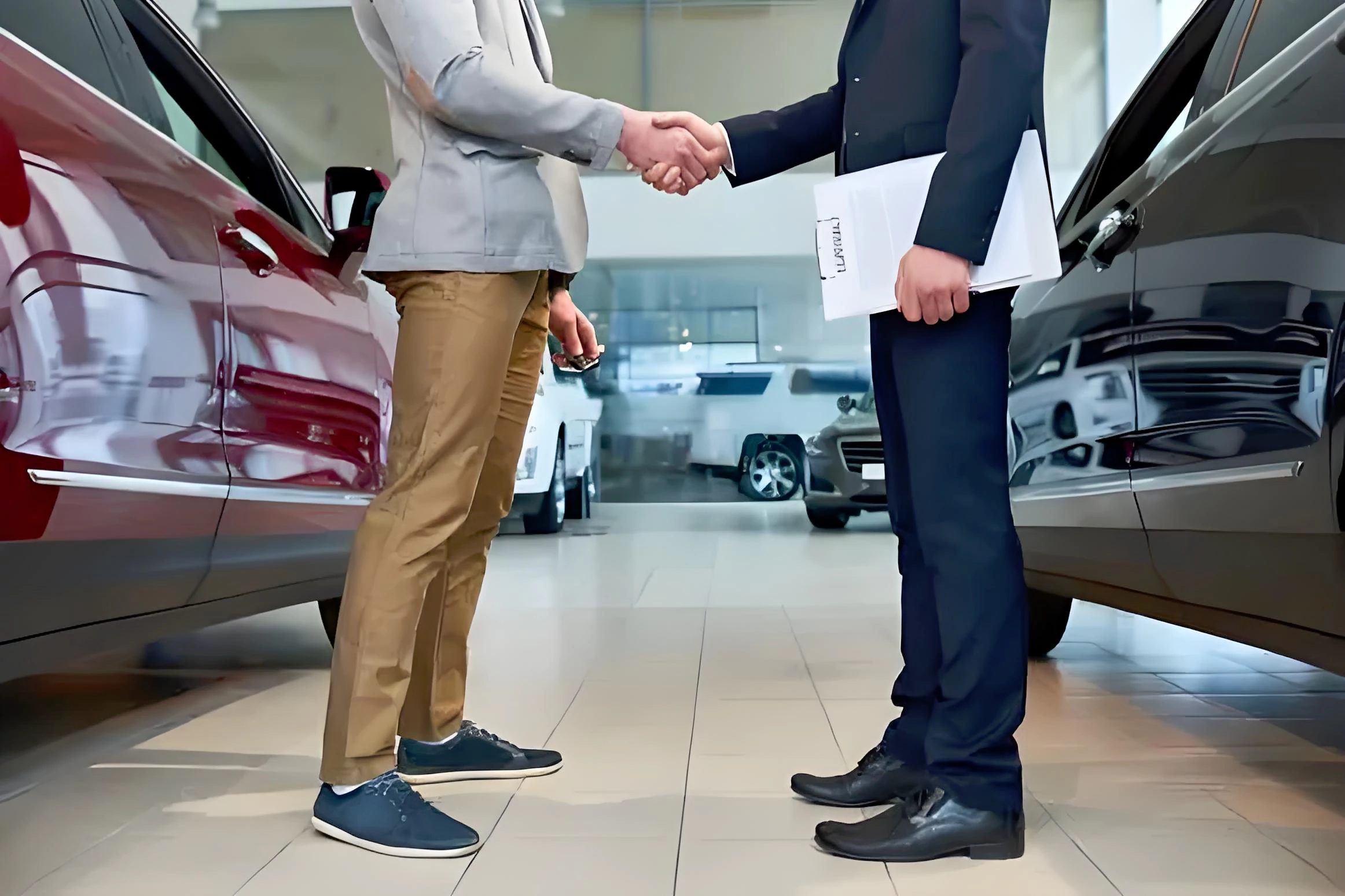 Handshake after signing the contract