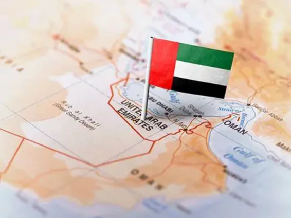 UAE on the map