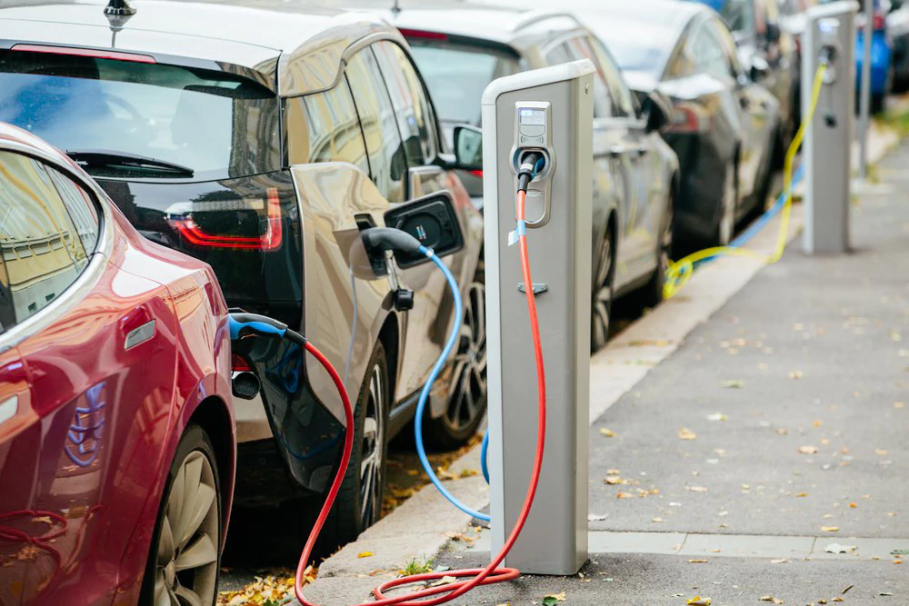 Charging stations on the roadside
