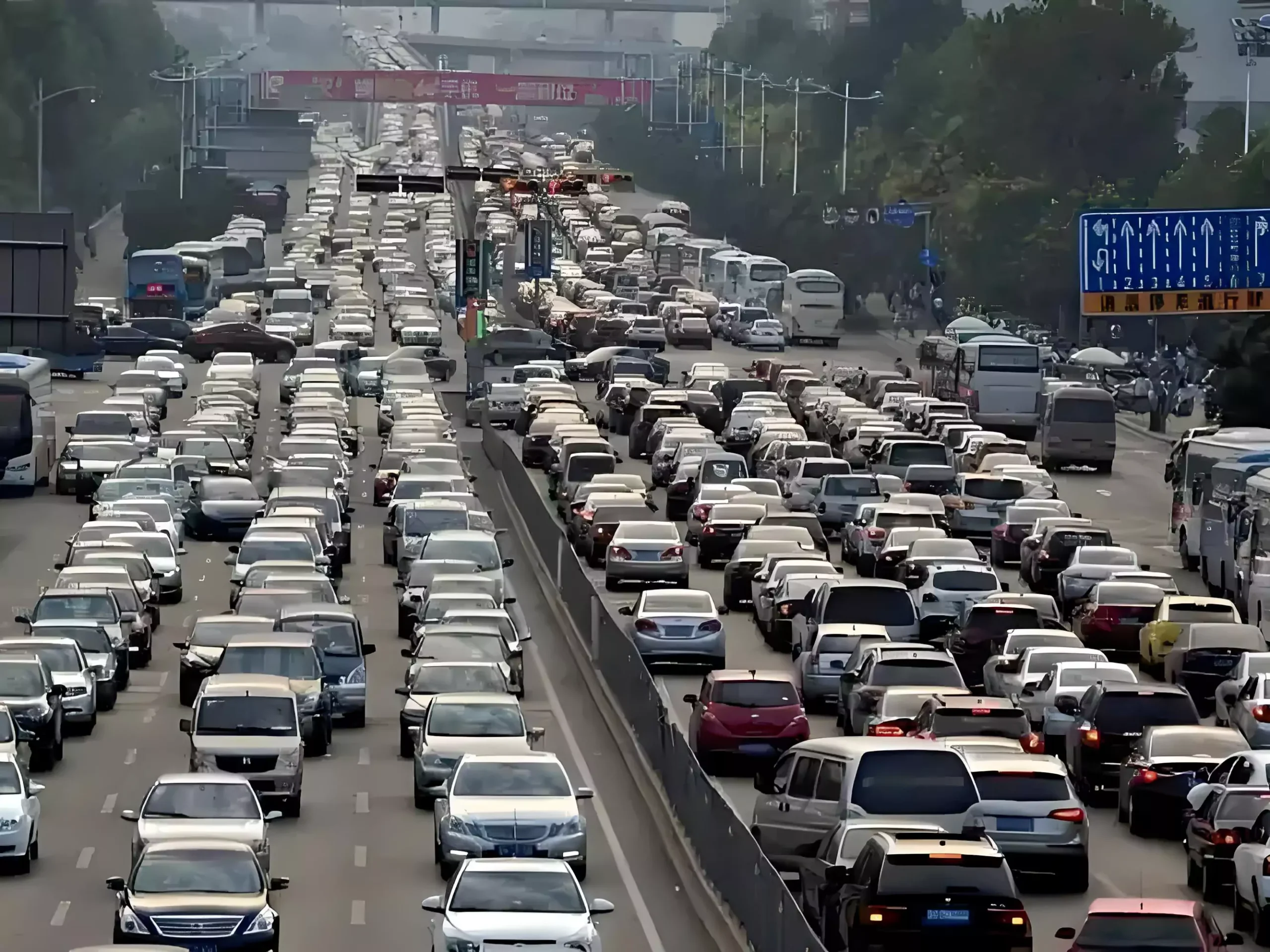 Congested roads