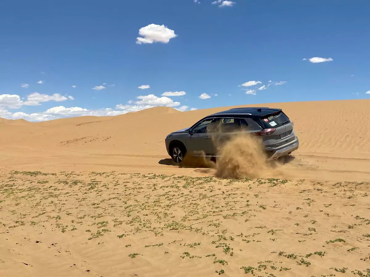 Car in the desert