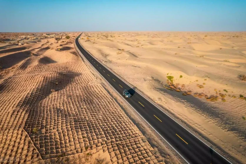 Highway in the desert